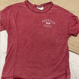 Red American Eagle Crop Top